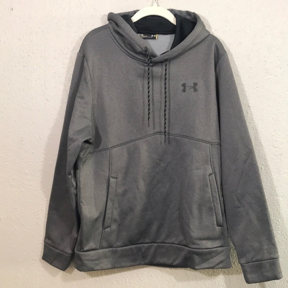 Under Armour Storm 1 Gray Pull Over Kangaroo Pocket Hoodie Sweatshirt size M - Picture 1 of 13